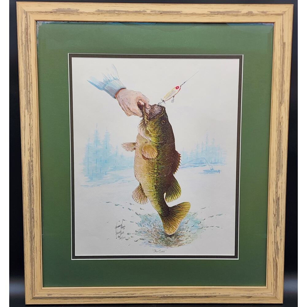 1979 “The Catch” Lithograph by Howard Fain Framed Ltd Ed 149/750 w/ COA - Rare